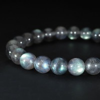 ラブラドライト ブレスレット 7A グレード 7.5mm 16.5cm レディースS