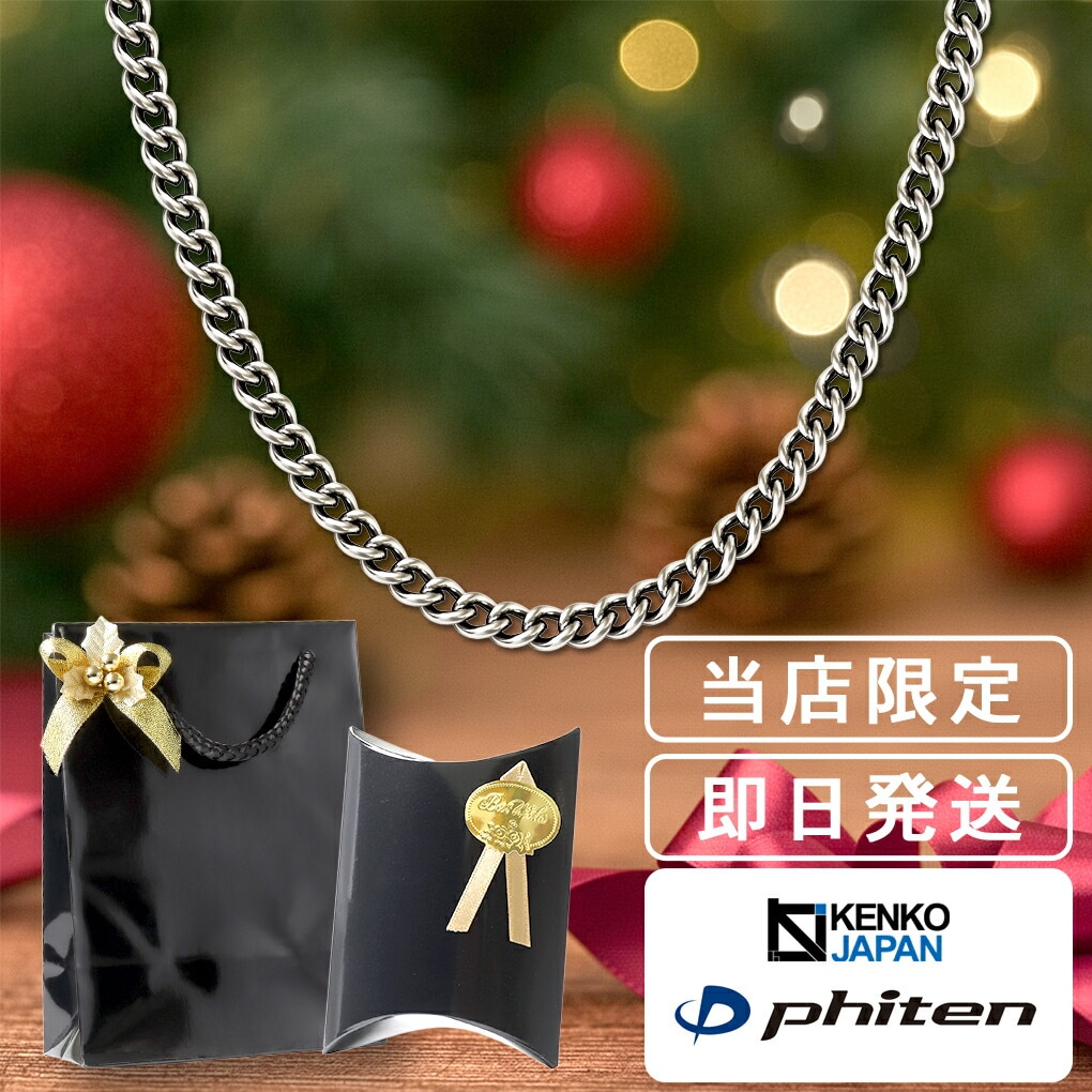 ファイテン 限定品 チタンネックレス 喜平 幅3.3mm 40 45 50 55 60 cm