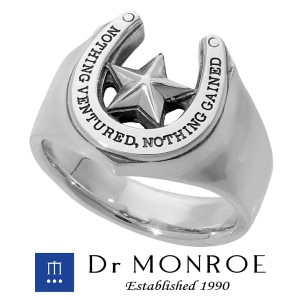 Dr MONROE ドクターモンロー ピンキー ホースシューリング 5号〜15号 ピンキーリング シルバーリング 馬蹄 スター 星 指輪 リング シルバー925 シルバーアクセ メンズ レディース ブ