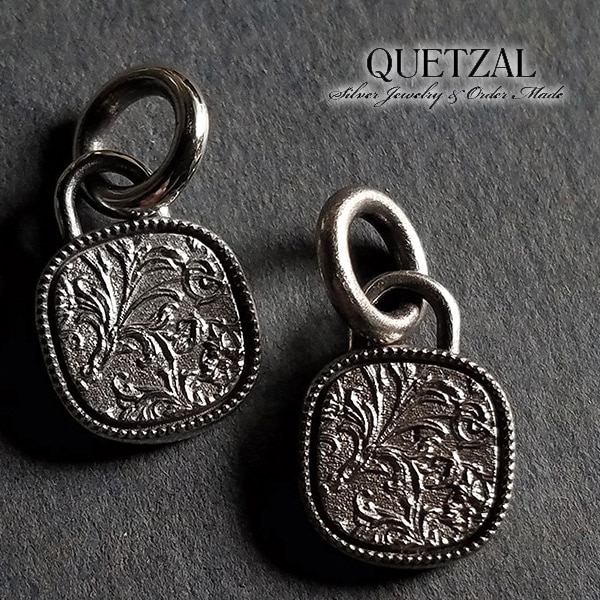 Quetzal スクウェアペンダント ペンダントトップ チェーンなし