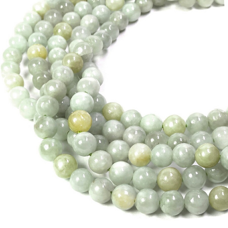 ストーンネックレス 翡翠 ヒスイ アクセサリー 丸玉 6.1mm～13.7mm