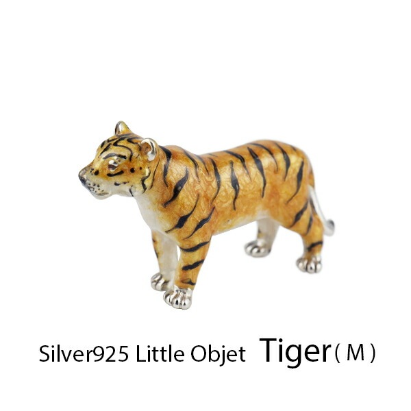 サツルノ 虎 オブジェ Mサイズ シルバー925 インテリア 置き物 置物