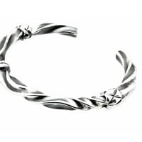 SAAD シルバー950 スワールデザイン バングル SAAD シルバー950 スワールデザイン バングル