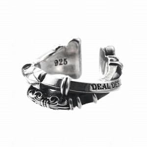 DEAL DESIGN ディールデザイン レイヤード イヤーカフ KG スモール 1P 片耳用 イヤカフ シルバー ピアス シルバー925 スタッド スタッズ|メンズアクセサリー