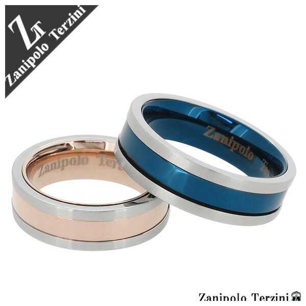 ザニポロタルツィーニ カラーライン サージカルステンレス ペア リング