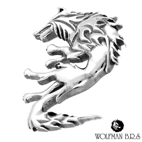 ウルフマン ムーンウルフ ペンダントトップ チェーンなし シルバー