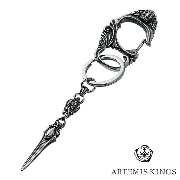 アルテミスキングス Artemis Kings スカルクラウンダガーキーホルダー 