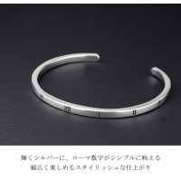 SAINTS セインツ 時空 ローマ数字 バングル シルバー ブレスレット