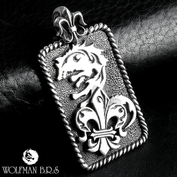 ウルフマン ホワイト ファング ウルフ フレア ペンダント シルバー