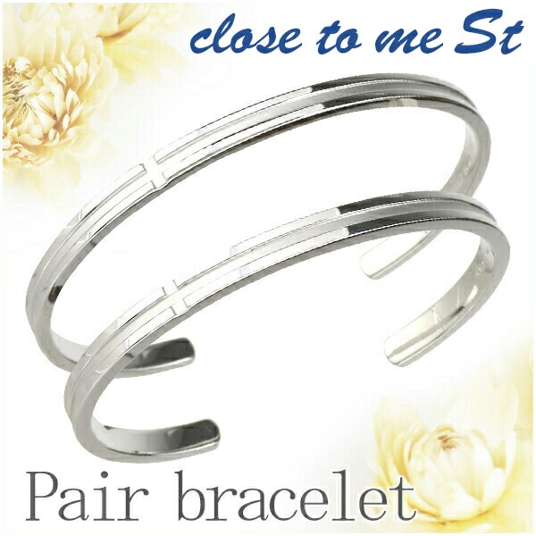 close to me クロスライン ブルーダイヤモンド ステンレス ペア 