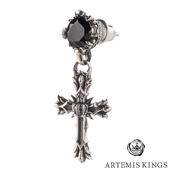ARTEMIS KINGS クロスクラウンピアス アルテミスキングス クロス クラウン ピアス 1P 片耳用 スタッドピアス