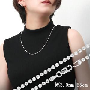 �ܡ���������� ����3.0mm 55cm ����С�925 ����С��������� ��������ͥå��쥹 �ͥå��쥹�������� �ܡ��� �������� �� �˥奢��