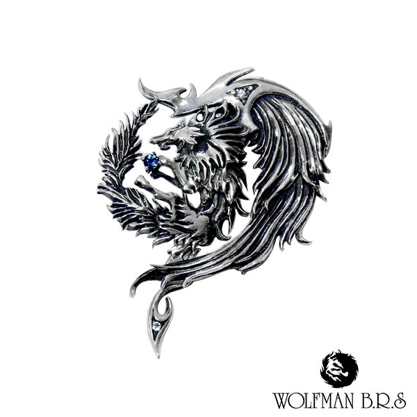 ウルフマン ダークナイツ ウルフ ペンダント ロンドンブルートパーズ