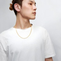 DIFFERENTネックレス55cm 値下げ済み ゴールド チェーン ネックレス 喜平 幅約2.8mm 55cm シルバー