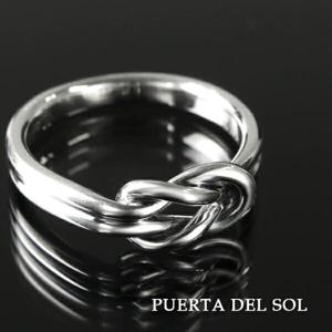 PUERTA DEL SOL ヘラクレスノット 結び目 リング 7〜23号 指輪 シルバーアクセサリー シルバー950 真結び ノット シルバーリング シンプル|メンズアクセサリー