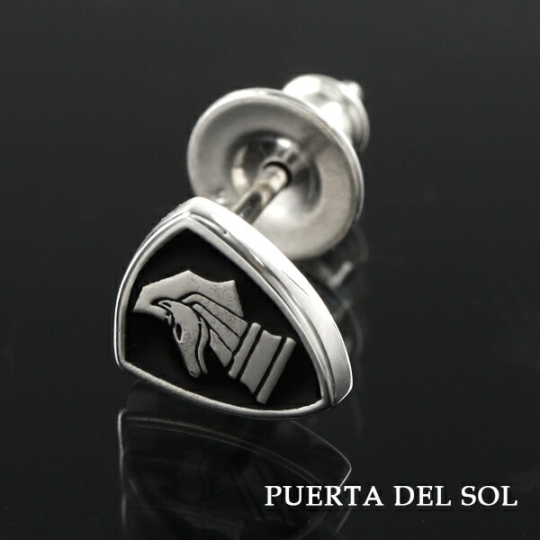 PUERTA DEL SOL ロゴ エンブレム ピアス 1P 片耳用 シルバー
