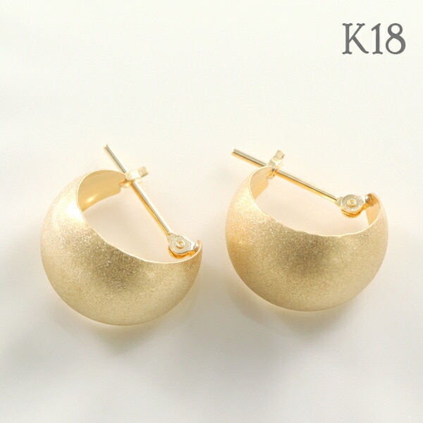 ＊♪パーカー♪＊18金【2×13mm 甲丸フープピアス】K18刻印入 新品 18金【2×13mm 甲丸フープピアス】イエローゴールド K18刻印入 ペア