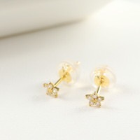 K18 ダイヤパヴェ　スターピアス P00150 K18 スター 星 ダイヤモンド パヴェピアス – SISTINA JEWELRY