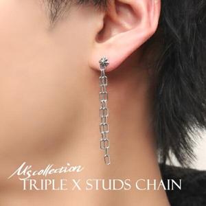 M's collection ॺ쥯 TRIPLE X STUDS CHAIN ԥ 1P Ҽ С925 С꡼ åɥԥ 󥰥ԥ