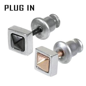 PLUG IN 選べる2カラー ステンレス スタッズ ピアス 1P 片耳用 サージカルステンレス スタッドピアス ステンレスピアス 金属アレルギー