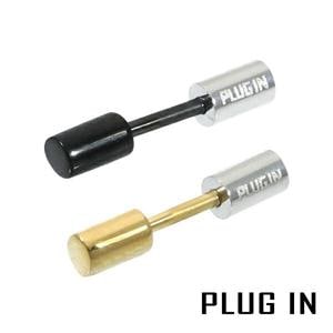 PLUG IN 選べる2カラー ステンレス ツートンカラー スティック ピアス 1P 片耳用 サージカルステンレス スタッドピアス ステンレスピアス
