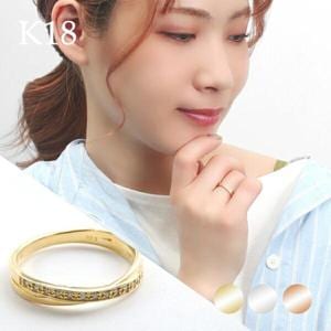 選べる3カラー K18 ゴールド ダイヤモンド リボン クロス リング 7〜11号 金 18金 18k 指輪 ピンクゴールド ホワイトゴールド 天然ダイヤモンド|レディースアクセサリー