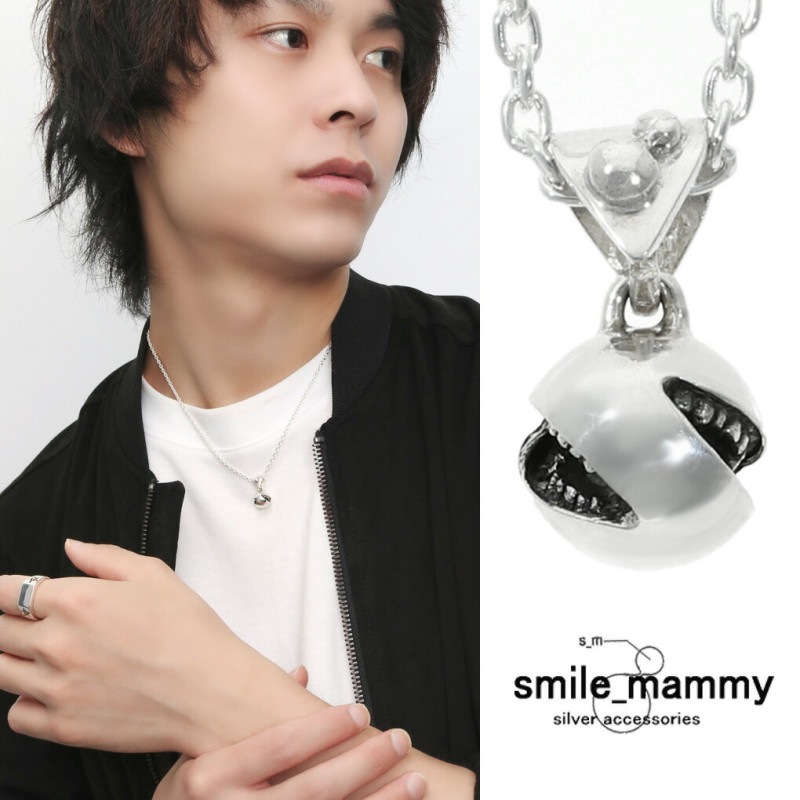 smile_mammy トゥーフェイス スマイルボール ネックレス ペンダント
