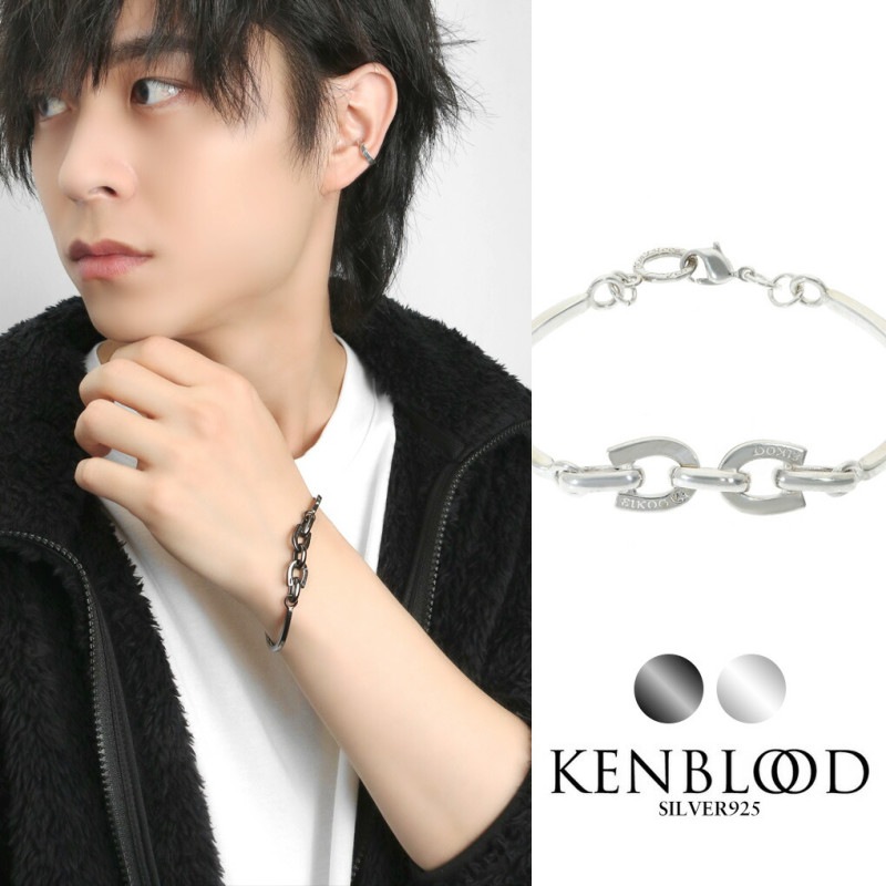 KENBLOOD 馬蹄 ダイヤモンド ブレスレット バングル S M シルバー925