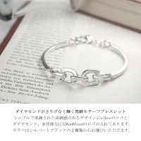KENBLOOD 馬蹄 ダイヤモンド ブレスレット バングル S M シルバー925