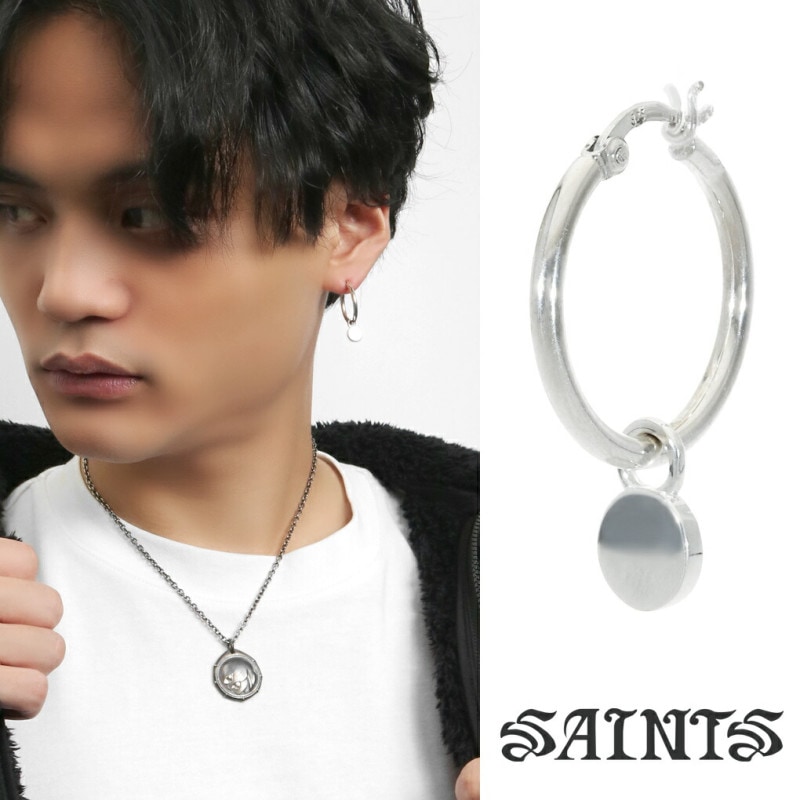SAINTS セインツ 揺れる チャーム フープピアス 1P 片耳用 シルバー925 シルバーアクセサリー 銀 シルバー フープ ピアス シルバーピアス