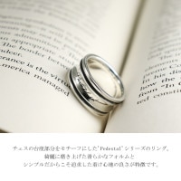 PUERTA DEL SOL チェス 台座 幅広 リング 7～23号 指輪 シルバー