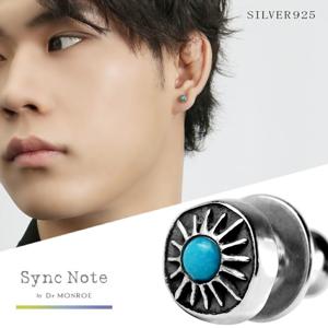 Dr MONROE ドクターモンロー シンクノート 太陽 ピアス 1P 片耳 ターコイズ シルバーピアス メンズ レディース スタッドピアス シルバー925 シルバー|メンズアクセサリー