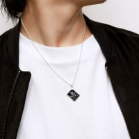 プエルタ デル ソル シルバー ナイト彫刻 ネックレスとブレスレットセット PUERTA DEL SOL チェス ナイト 切手 プレート シルバー