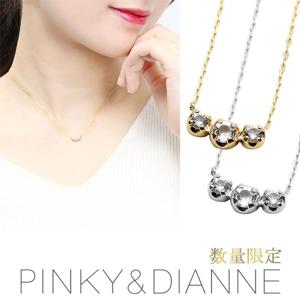 数量限定 ピンキー&ダイアン 選べる2カラー 10金 ネックレス 10K K10 金 ゴールド イエローゴールド ホワイトゴールド ホワイトトパーズ 大人かわいい|レディースアクセサリー