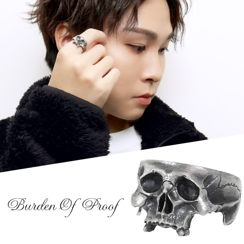 BURDEN OF PROOF ピンキースカル カットオフ シルバー リング 指輪 9