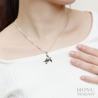 レディース k18 k10 ネックレストップ. シェル 亀さん ホヌ ラリマー