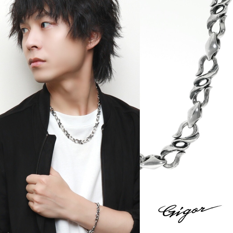 GIGOR ジゴロウ ワープ フロー ネックレス 44～59cm シルバー925