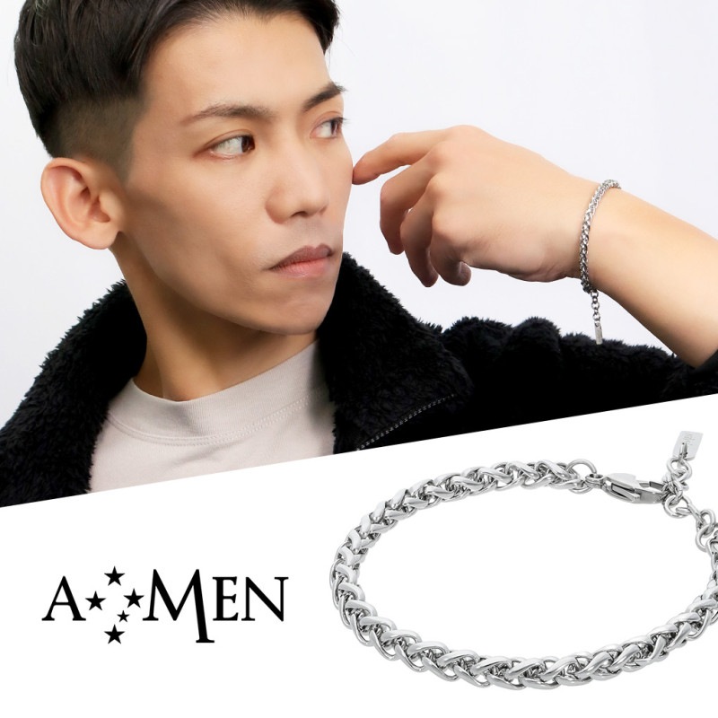 AMEN アメン スピガチェーン サージカルステンレス ブレスレット 18.5