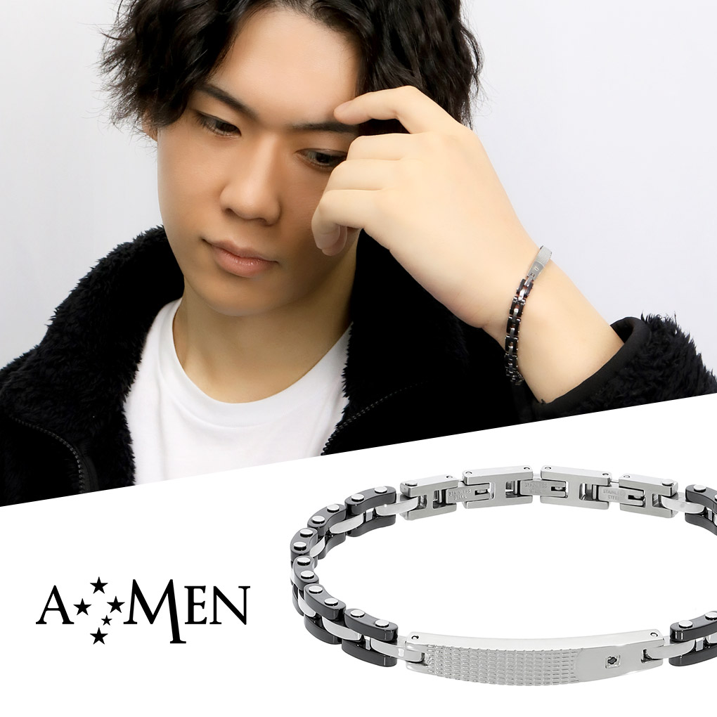 AMEN アメン ブラックダイヤモンド プレート ブラック ジョイント 