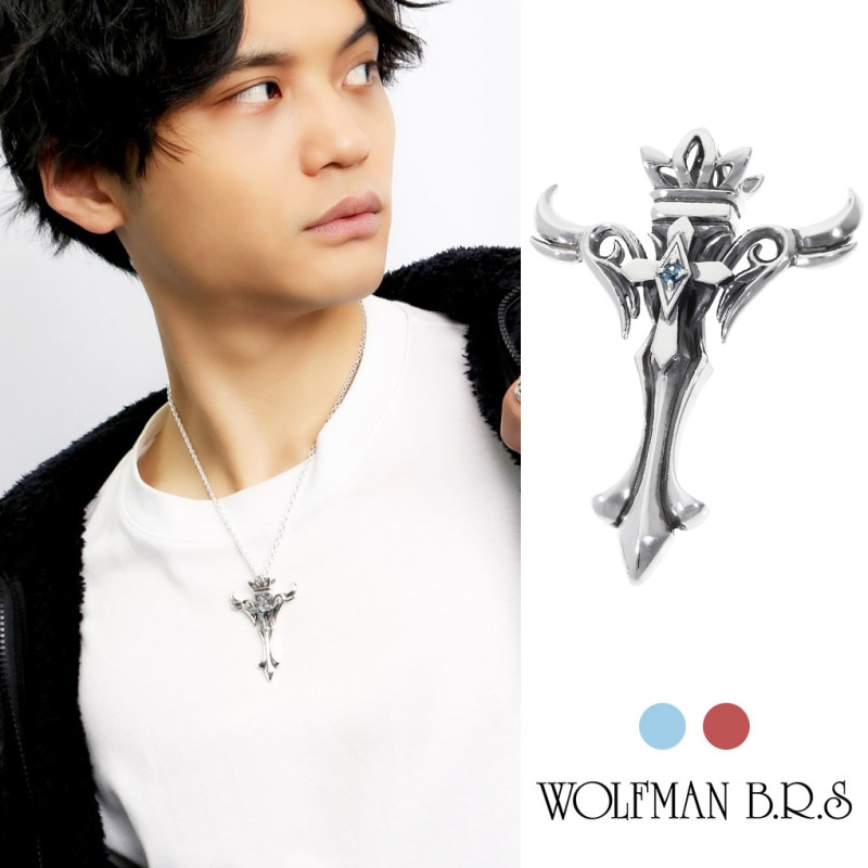 ウルフマン BRS エンジェルフープ ブルートパーズ ガーネット シルバー  