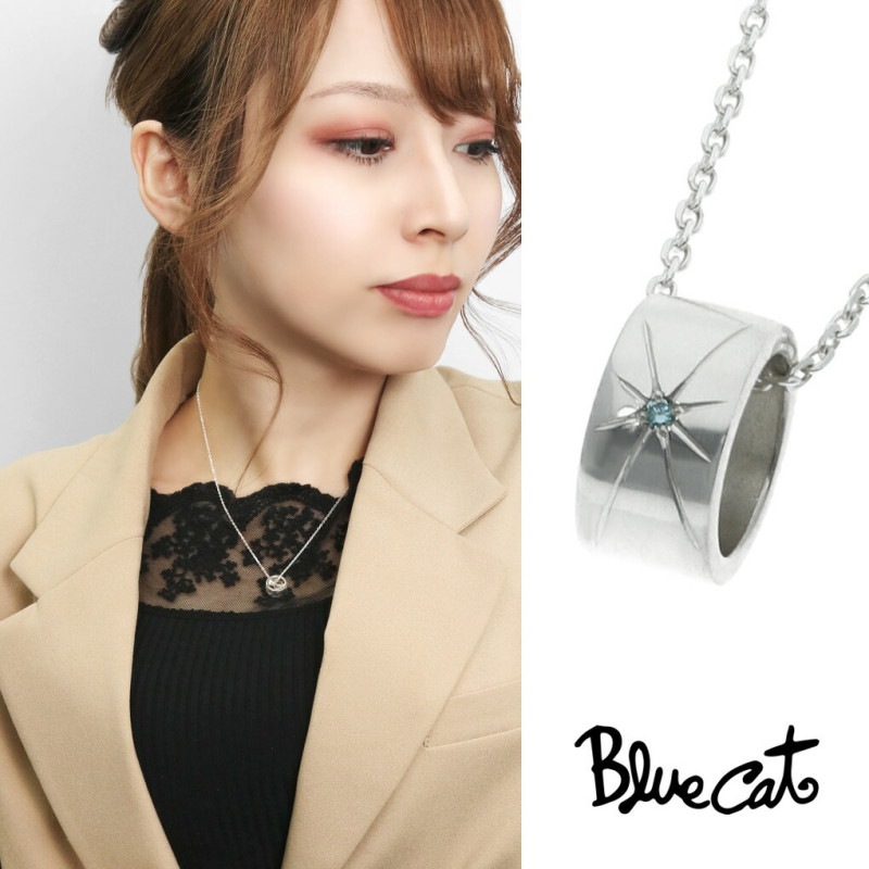 Blue Cat ダイヤモンド リング ネックレス ペンダント シルバー925 