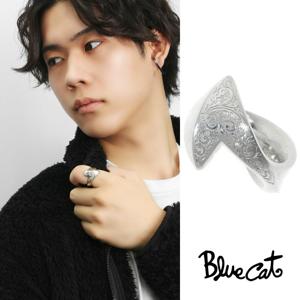 Blue Cat アラベスク リング 指輪 16〜21号 シルバー925 唐草 植物 彫刻 ボリューム 存在感 大人 上品 きれいめ きれい メンズ 男性 彼氏 息子 孫 夫|メンズアクセサリー