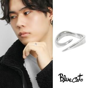 Blue Cat ウェーブ リング 指輪 13〜20号 フリーサイズ シルバー925 シルバー 銀 トライバル 曲線 葉 植物 ツタ 蔦 かっこいい スタイリッシュ|メンズアクセサリー