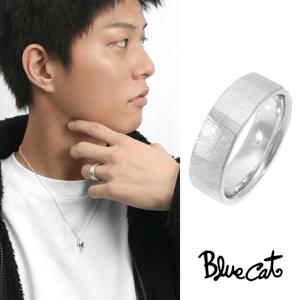 Blue Cat つや消し スクラッチ模様 リング 指輪 13〜21号 シルバー925 シルバー 銀 シンプル 無骨 存在感 かっこいい スタイリッシュ 大人 きれいめ|メンズアクセサリー