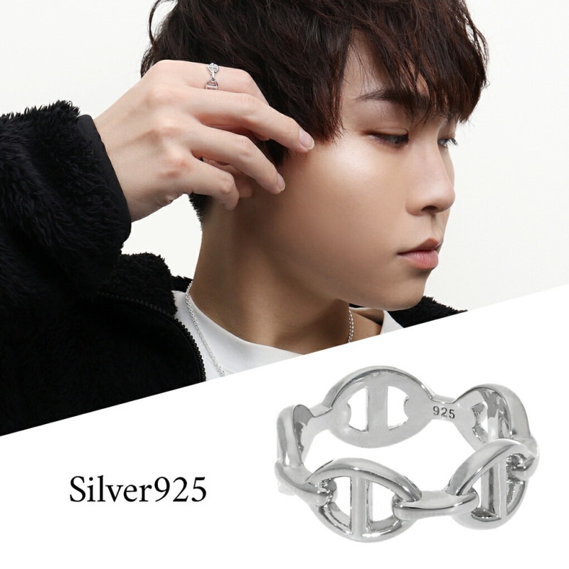 アンカーチェーンデザイン シルバーリング 13～19号 リング 指輪