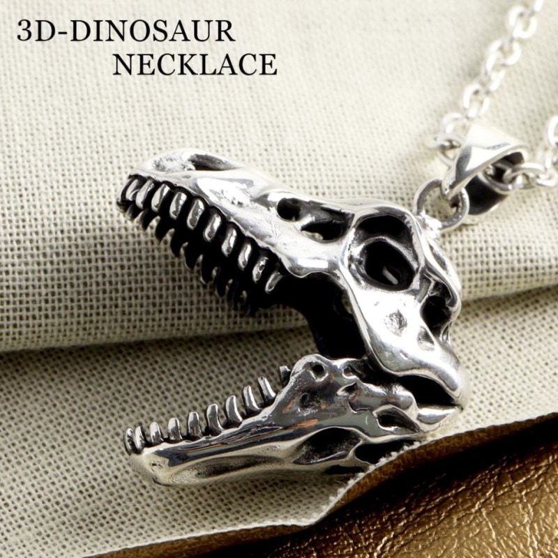 ネックレス・ペンダント Bone craft / three finger bear claw 立体 恐竜 頭蓋骨 シルバー ネックレス ペンダント ペンダント