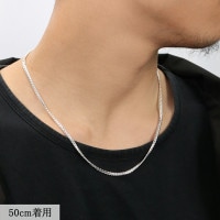 シルバーチェーン マイアミキューバンチェーン ネックレス 幅約3.4mm