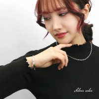 MONPOTE 選べる2カラー ツイスト オープンバングル バングル シルバー