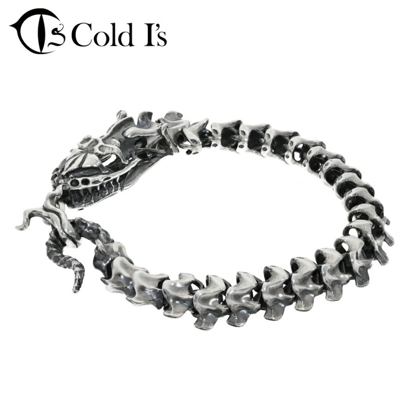 Cold I's パイソン スケルトン ブレスレット シルバー 925 蛇 ヘビ