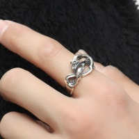 クラウディオ カレスターニ ハートモチーフ リング 11号 スネーク ヘビ 希少 000000028071_2_cQmdjm3_thumb.jpg